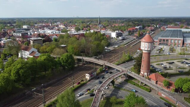 Wasserturm Lingen Emsland Luftaufnahme Drohne Stadt