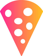 Pizza gradient icon