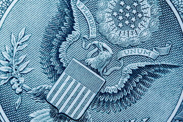 Close up US Dollar banknote background. American money as symbol of wealth and success. - obrazy, fototapety, plakaty