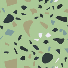 Colorful terrazzo flooring vector seamless in modern style.  Graphic modern pattern.  Vector illustration.