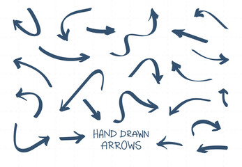 Hand Drawn Arrows Illustration Collection Package Set