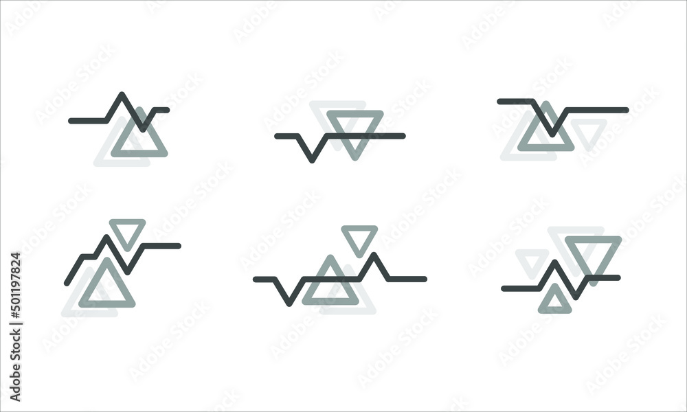 Fototapete triangle geometric abstract graphic background, dynamic geometric shapes compositions, flat and clea