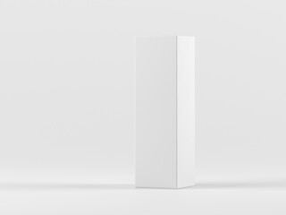 Box /Minimal box on a geometric podium. A scene with a geometric shape for presentation. Fashion and cosmetics. 3d render.