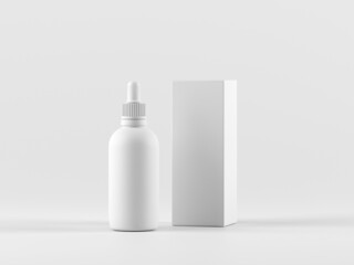 Cosmetic bottle mock-up. Minimal box 3d.