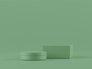 Cosmetic bottle mock-up. Minimal box 3d.