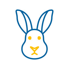Rabbit icon. Farm animal vector illustration
