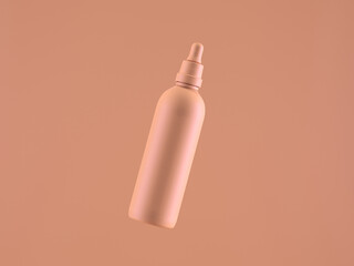 Cosmetic bottle mock-up. Minimal box 3d.