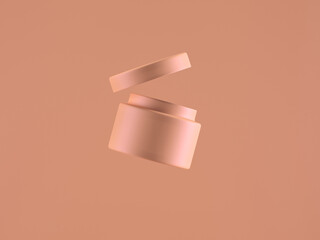 Cosmetic bottle mock-up. Minimal box 3d.