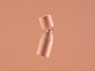 Cosmetic bottle mock-up. Minimal box 3d.