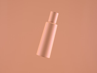 Cosmetic bottle mock-up. Minimal box 3d.