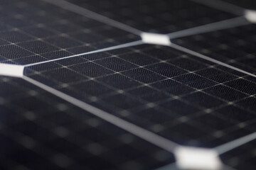 Close-up of photovoltaic module of solar energy panel. Full frame view of solar panels.