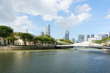 Obraz premium View on Singapore river coast