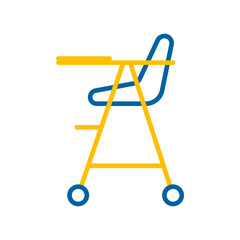 Baby chair vector isolated icon