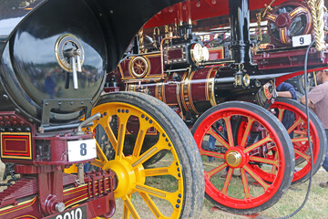 Vintage steam traction engines
