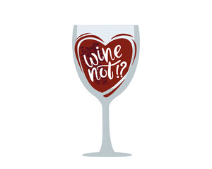 Cute vector of wine not lettering. Can be used for cards, flyers, posters, t-shirts.