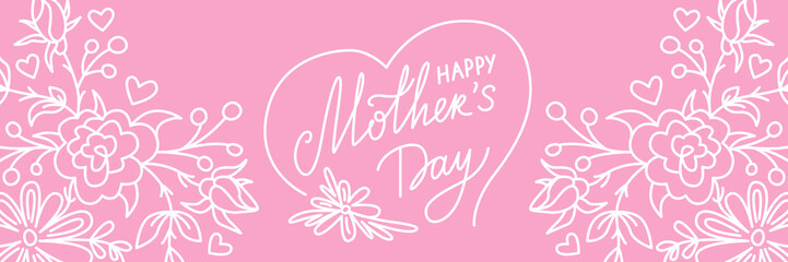 Happy Mother's Day. Greeting card for mom, grandmom. Background for spring holiday