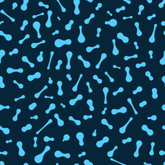 Metaballs seamless nonsymmetrical vector pattern background