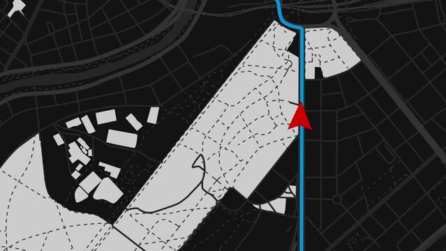 This is a modern map city of Birmingham. If you need to travel from dot A to dot B then use this animation.