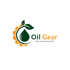 Oil gear vector logo template. This design use cog symbol. Suitable for industrial.