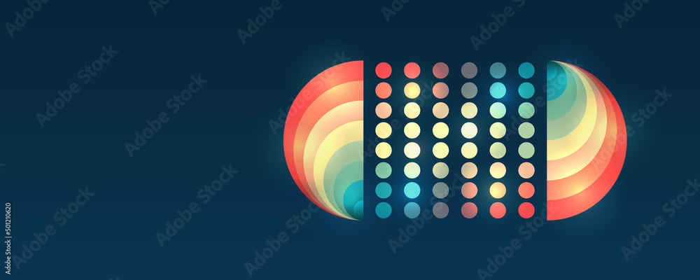 Aufkleber The flow of information in the form of waves and particles. Visualization of a large amount of data. Abstract transformation of information. Processing sorting data fragmentation. Business analytics.