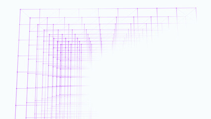 Abstract graphic design. Network connection background. 3d rendering.