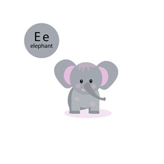 little gray elephant.animal vector illustration