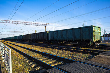 Obraz premium railway. industrial wagons.shipping. the iron way. logistics business