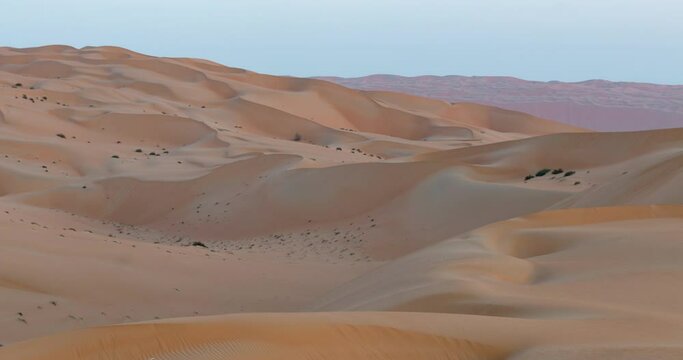 Dunes of Liwa desert at sunrise