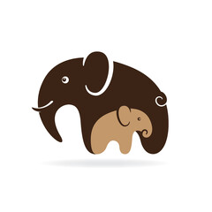  Elephant symbol vector illustration