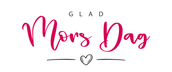 Glad mors dag, swedish text. Happy mother's Day. Vector © FriendlyPixels