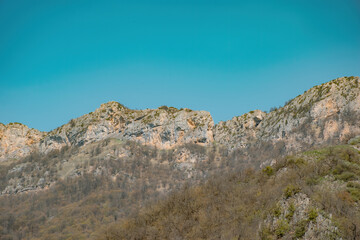 mountain landscape with blue sky