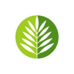 tropical Leaves logo icon design vector