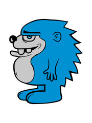 Blaues Igel Monster 