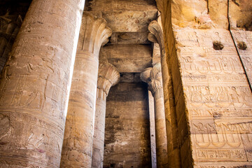 Pillars of the Temple of Edfu, Egypt