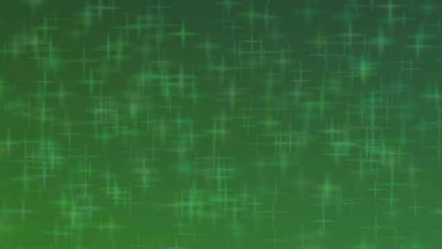 Motion graphics. Abstract background of forest green colors with star shaped pattern