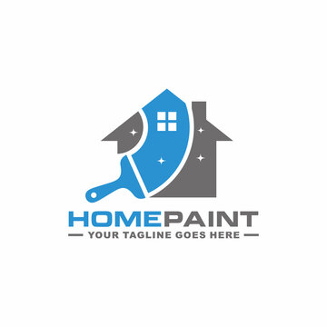 Home Painting Logo Design Vector