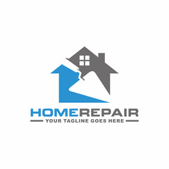 Home repair logo design vector