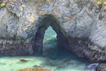China Cove Rock Arch at Point Lobos State Natural Preserve, Monterey County, California.