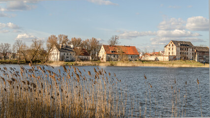 Fototapeta na wymiar view of the river, Ełk, Warmia and Masuria Province