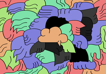 Colorful Abstract Background Template for Web Design, Landing page, and Print Material.