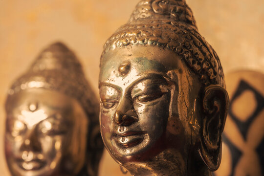 Golden Buddha Head detail