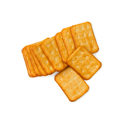 Crackers or biscuits. Cookies isolated