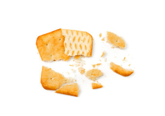 Crackers or biscuits. Cookies isolated
