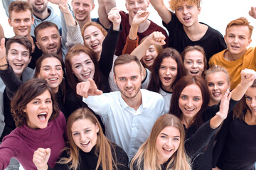 Fototapeta premium group of diverse young people standing together
