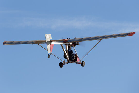 Rowland Flat, Australia - April 14, 2013: Eastwood Tyro kit built ultralight aircraft.