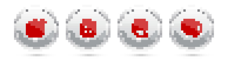 Set line Target with arrow, Stopwatch, Human head gear inside and Chat. Silver circle button. Vector