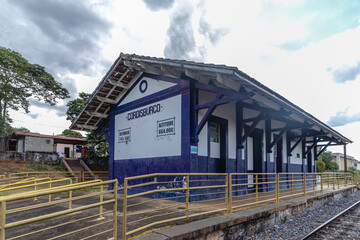 old railway station in the city of Cordisburgo, State of Minas Gerais, Brazil