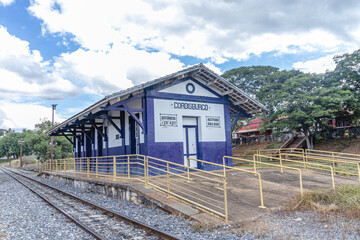 Fototapeta na wymiar old railway station in the city of Cordisburgo, State of Minas Gerais, Brazil