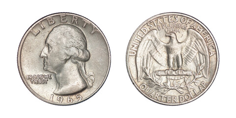 US ¼ dollar, 1965 Washington's Quarter