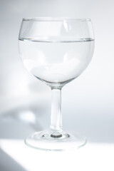 wine glass on white